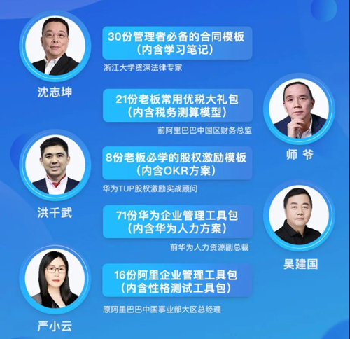 企业家培训,企业家,线上培训,股权激励,洪千武,沈志坤
